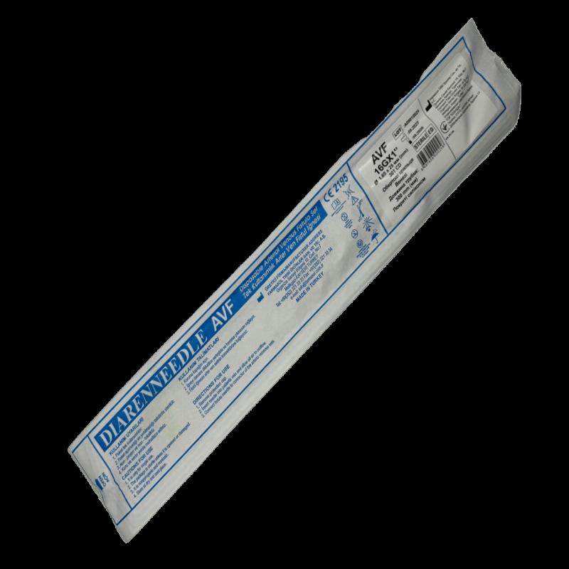 Стерильна артеріовенозна фістульна голка ДІАРЕННІДЕЛ AVF 16G (1,6 мм (mm)) VR